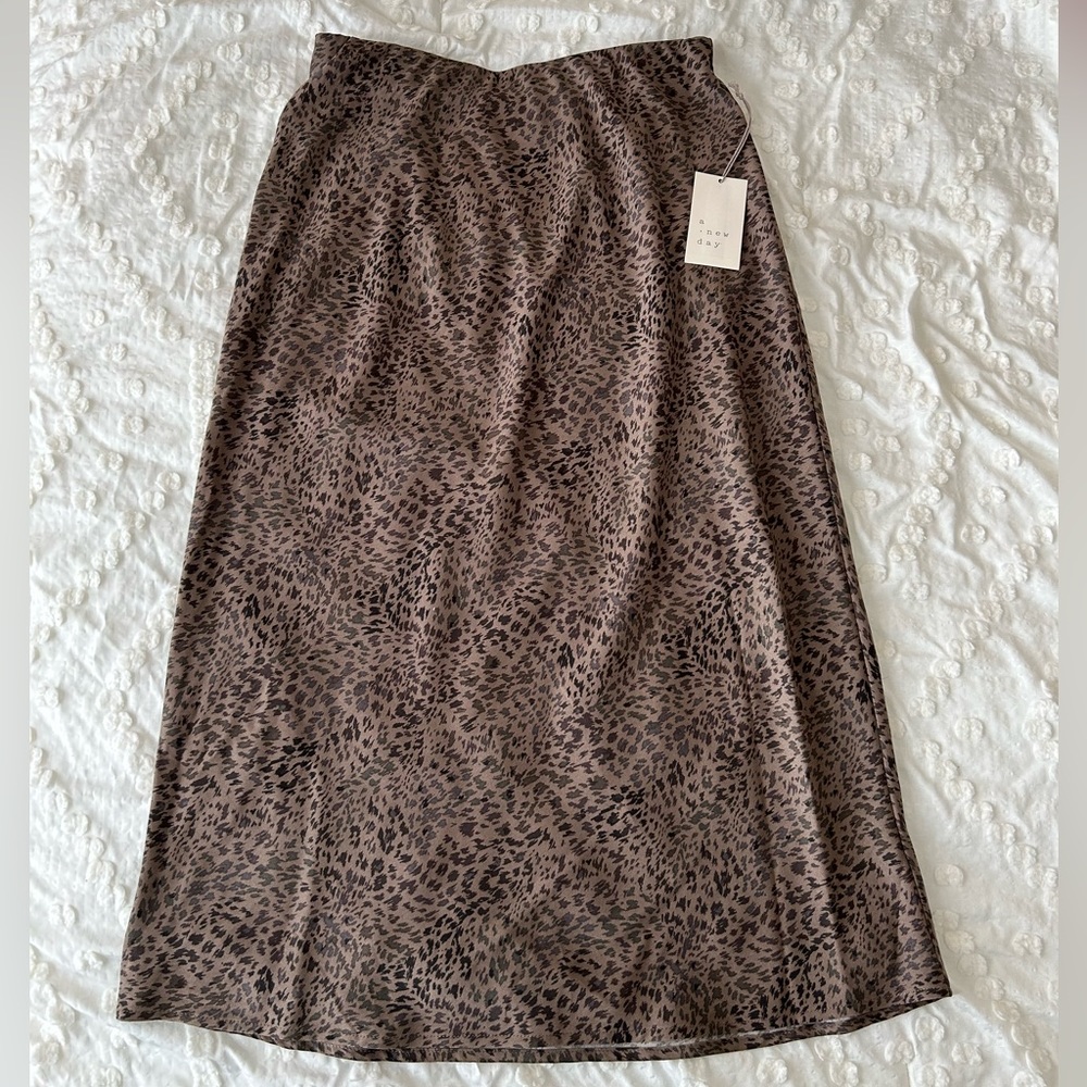 A New Day Cheetah Print Midi Skirt